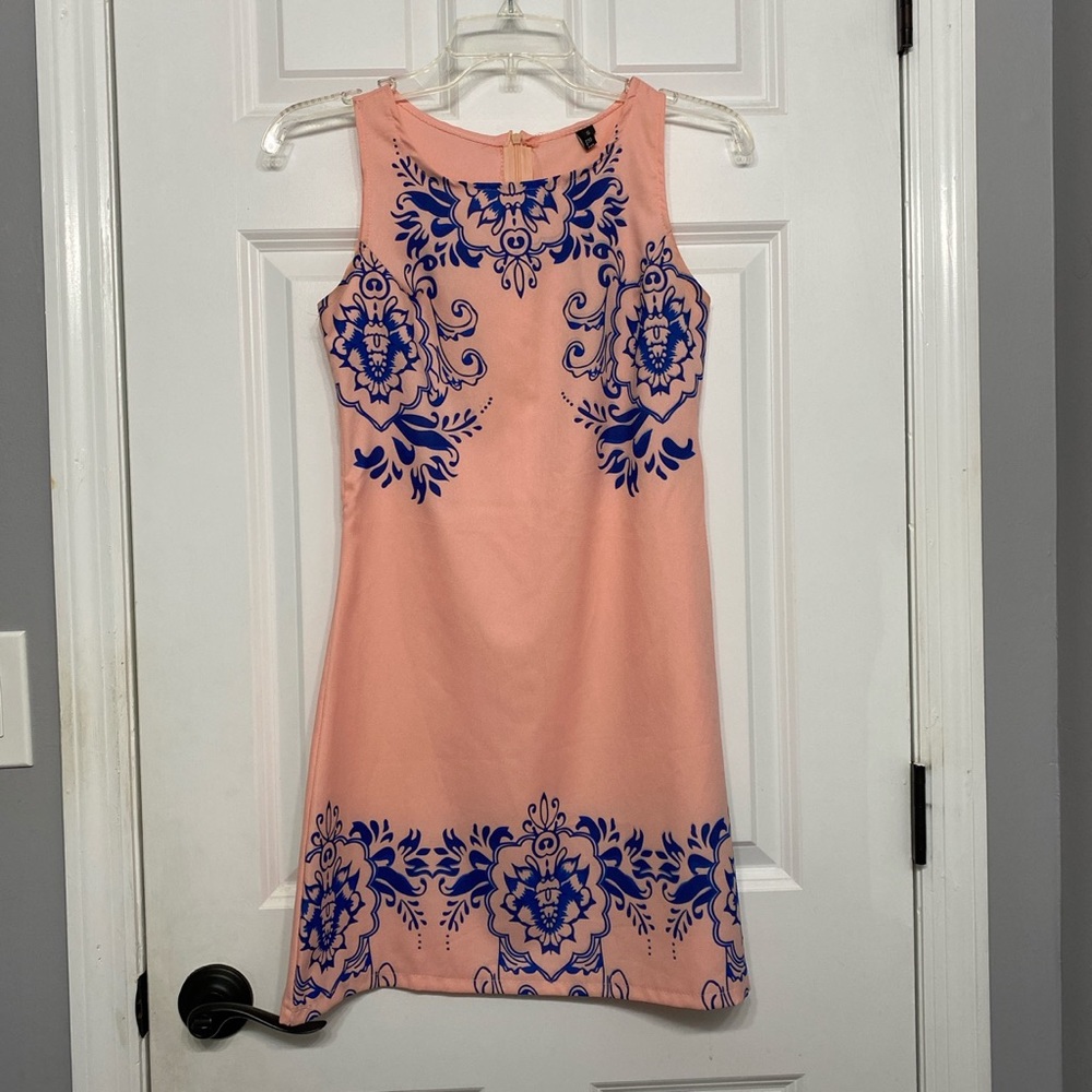 Coral mini dress